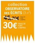 Promotion sur la collection L'Observatoire des Ecrits